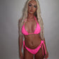 LIMITED EDITION HAND MADE AND DESIGNED IN HOUSE: Pink bow trim bikini