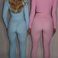 PRE-ORDER GYM GIRL ERA EXCLUSIVE Blue Sculpt V Waist flared bottoms