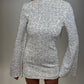 White Sequin flared sleeve mini dress