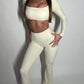 GYM GIRL ERA EXCLUSIVE Cream Sculpt flared bottoms
