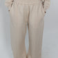 Beige wide leg tracksuit bottoms