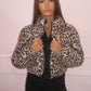 Leopard print shimmer jacket