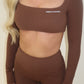 GYM GIRL ERA EXCLUSIVE chocolate brown sculpt top