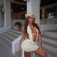 LIMITED EDITION HAND MADE AND DESIGNED IN HOUSE: Ivory lace lily dress