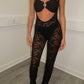 ‘Jade’ black lace jumpsuit