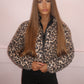 Leopard print shimmer jacket