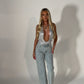 Diamond embellished jeans