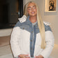 Denim white contrast jacket