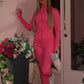 Pink Zip up jacket and leggings set