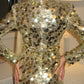 Gold sequins disc dress