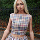 LIMITED EDITION HANDMADE & DESIGNED IN HOUSE: Tartan top and puff skirt