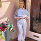 Lilac half zip sweatshirt
