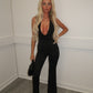 Black ruffle jumpsuit