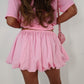 Pink puff skirt