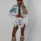 Denim lace jacket