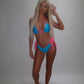 LIMITED EDITION HAND MADE AND DESIGNED IN HOUSE: Tribal blue and pink bikini