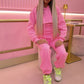 Pink 3 piece tracksuit and corset top
