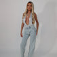 Diamond embellished jeans