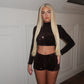 Dark brown sequins top