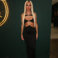 Black slinky cut out dress