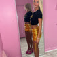 Pre-order Gold metallic ruched skirt