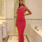 ‘Khloe’ pink open back bow dress