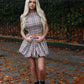 LIMITED EDITION HANDMADE & DESIGNED IN HOUSE: Tartan top and puff skirt