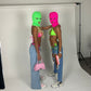 Green Balaclava and pink top