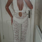 White lace cut out jumpsuit