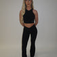 GYM GIRL ERA EXCLUSIVE Black sculpt silhouette top