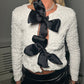 White sequins bow blazer