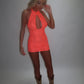 LIMITED EDITION HAND MADE AND DESIGNED IN HOUSE: ‘Belle’ Coral lace dress