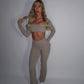 GYM GIRL ERA EXCLUSIVE Camel brown Sculpt flared bottoms