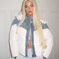 Denim white contrast jacket