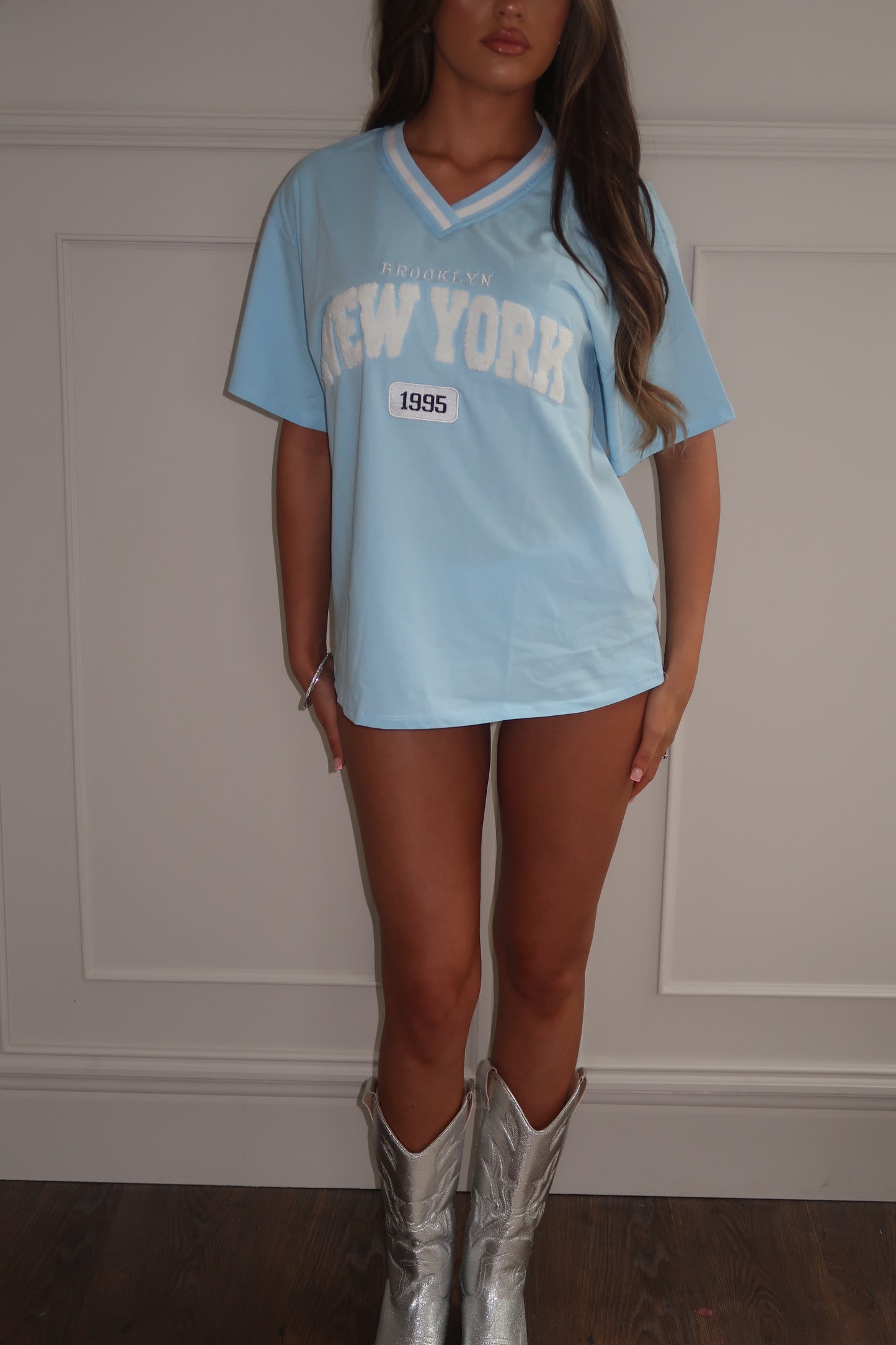 Blue Embossed Basketball T'Shirt