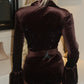 Brown belted playsuit