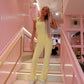 Lemon ruffle lounge wear set