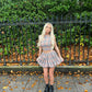 LIMITED EDITION HANDMADE & DESIGNED IN HOUSE: Tartan top and puff skirt