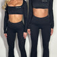 PRE-ORDER GYM GIRL ERA EXCLUSIVE Black Sculpt square neck top