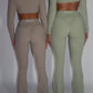 GYM GIRL ERA EXCLUSIVE Olive Sculpt flared trousers