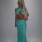 LIMITED EDITION HAND MADE AND DESIGNED IN HOUSE: ‘Ariel’ multi-way top and maxi skirt co-odd