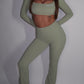 GYM GIRL ERA EXCLUSIVE Olive Sculpt flared trousers