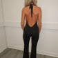 Black ruffle jumpsuit