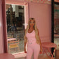 Pink v waist gym co-ord