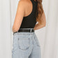 Black slinky bodysuit