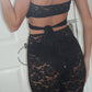Black lace cut out jumpsuit