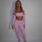 GYM GIRL ERA EXCLUSIVE Pink Sculpt square neck top