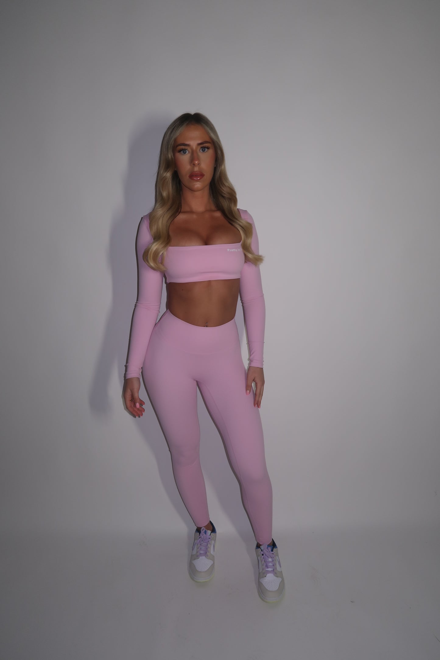 GYM GIRL ERA EXCLUSIVE Pink Sculpt square neck top