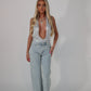 Diamond embellished jeans