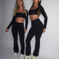 PRE-ORDER GYM GIRL ERA EXCLUSIVE Black Sculpt square neck top